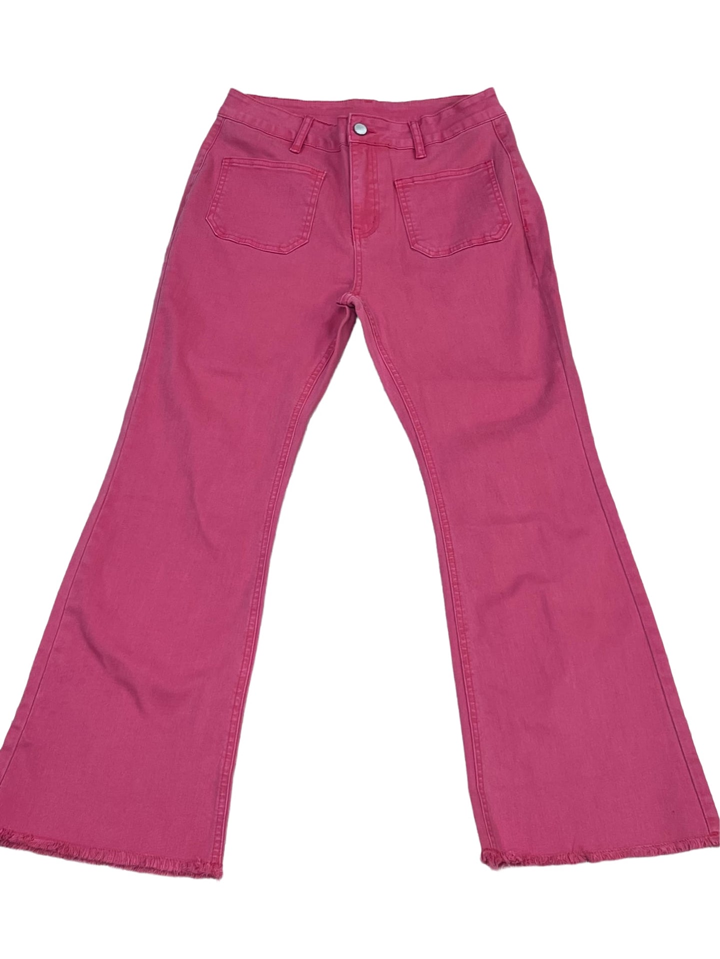 Pink Cropped Flare