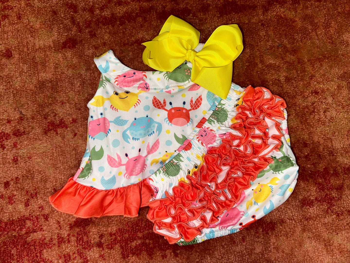 Crab ruffle set