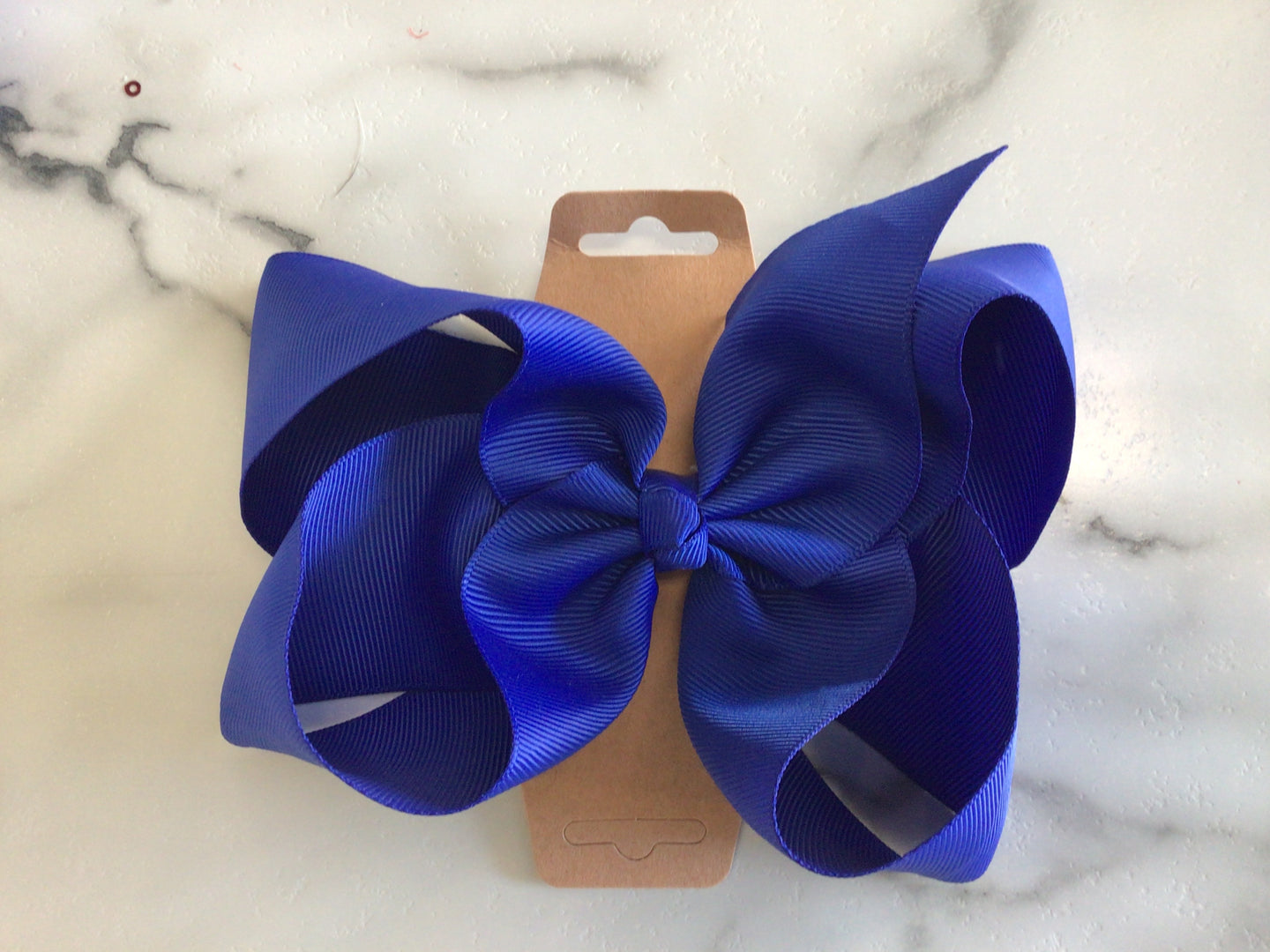 Royal blue bow