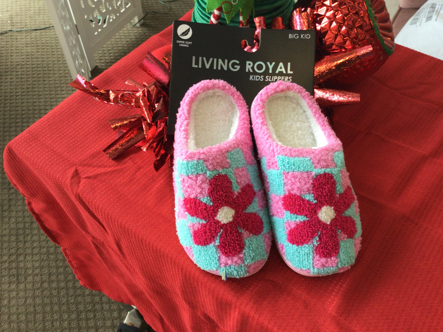 Retro Flower Kids Slippers