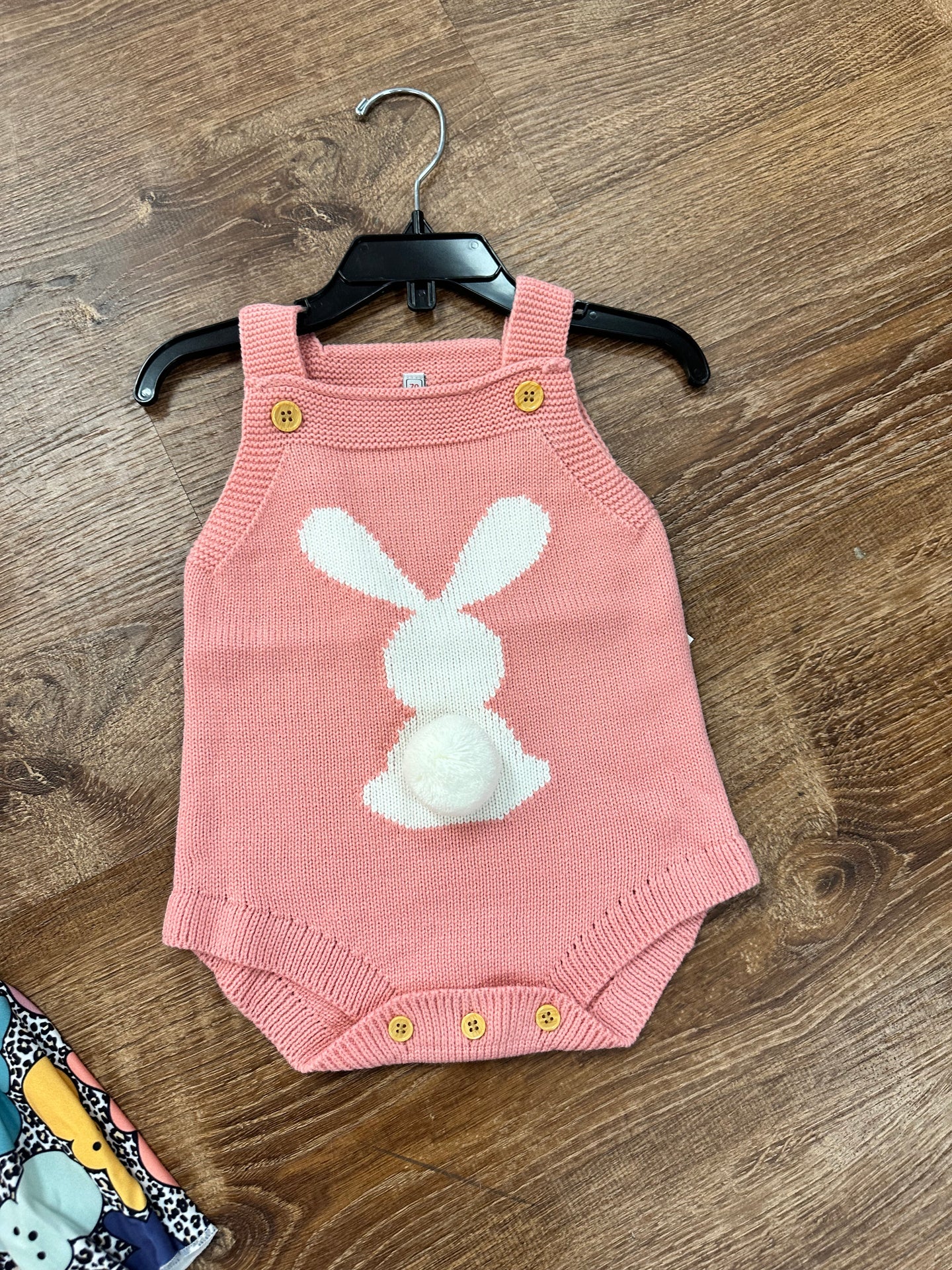 Pink Bunny tail romper