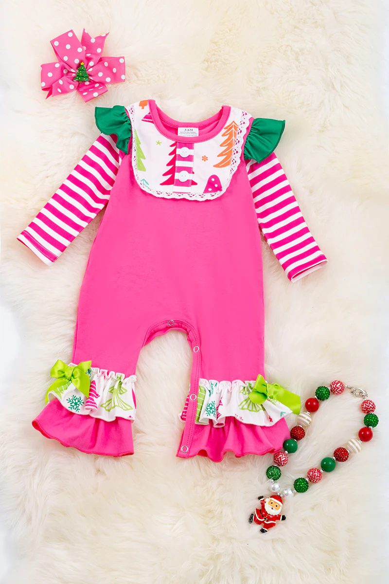 Holly Jolly Pink Romper