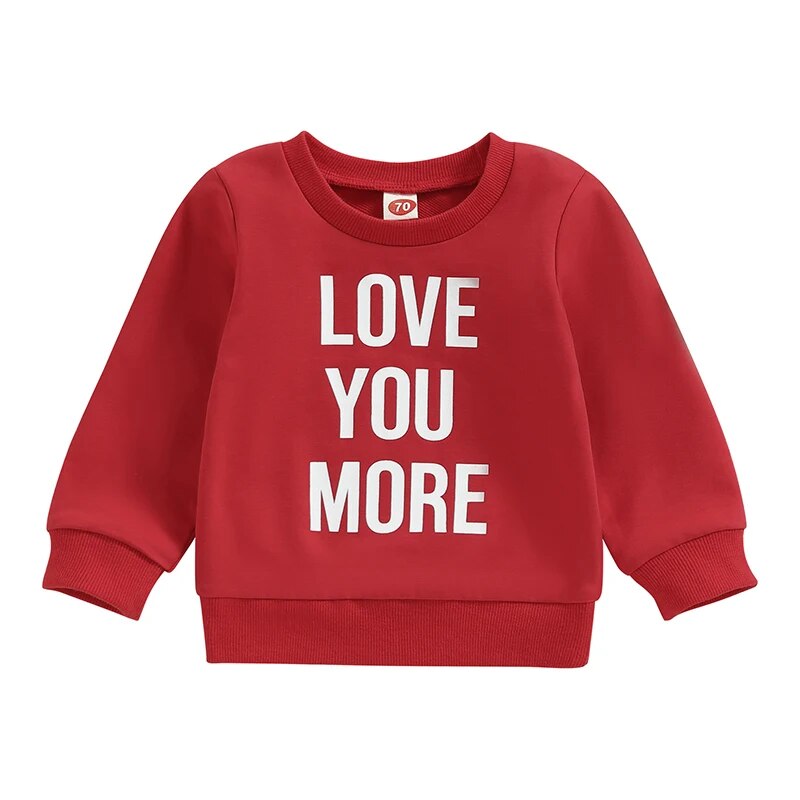 Love You More Kids Pullover Sweatshirt