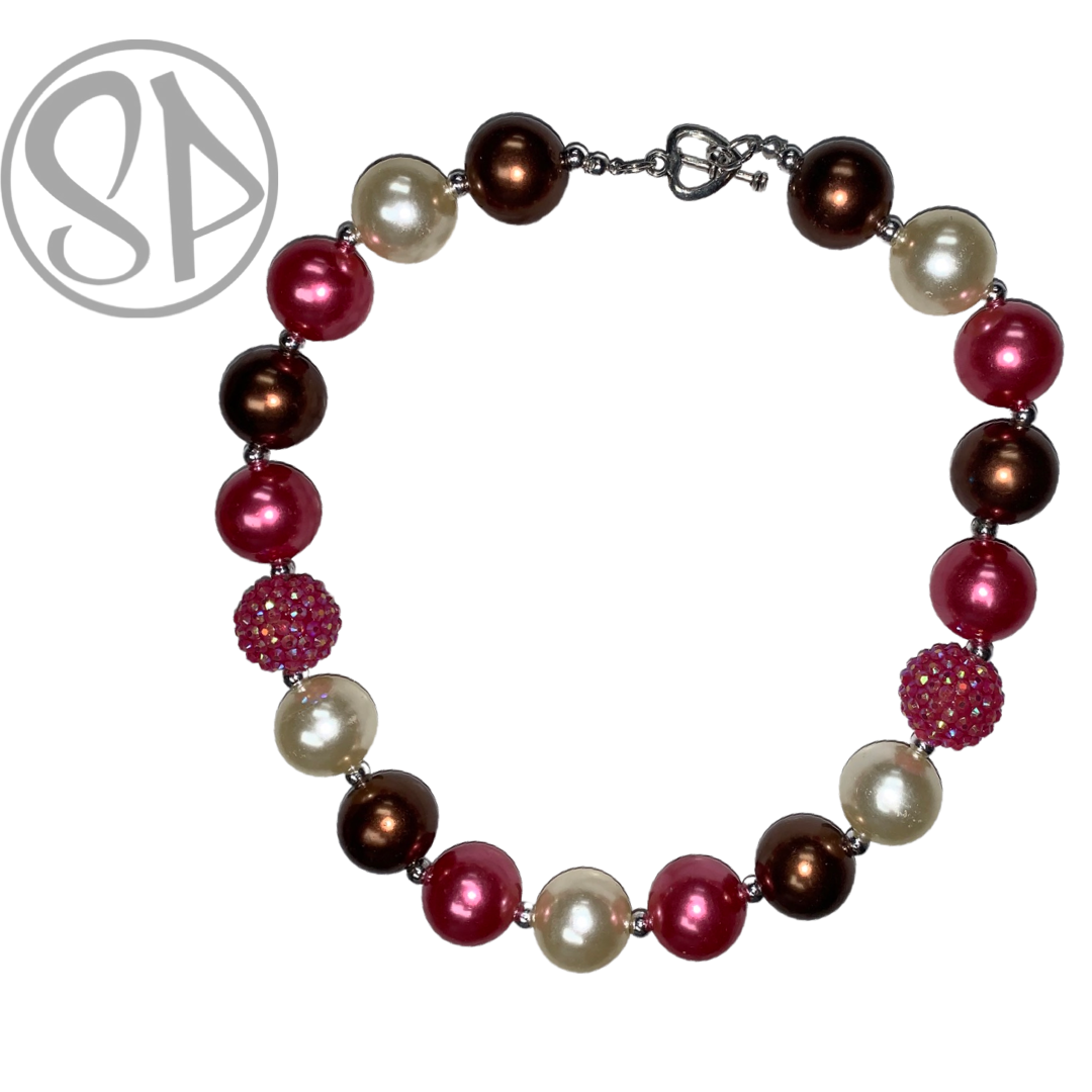Rose Pearl and Bronze Necklace